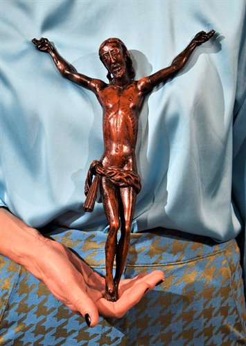 "Christ crucifié" Sculpture en buis
